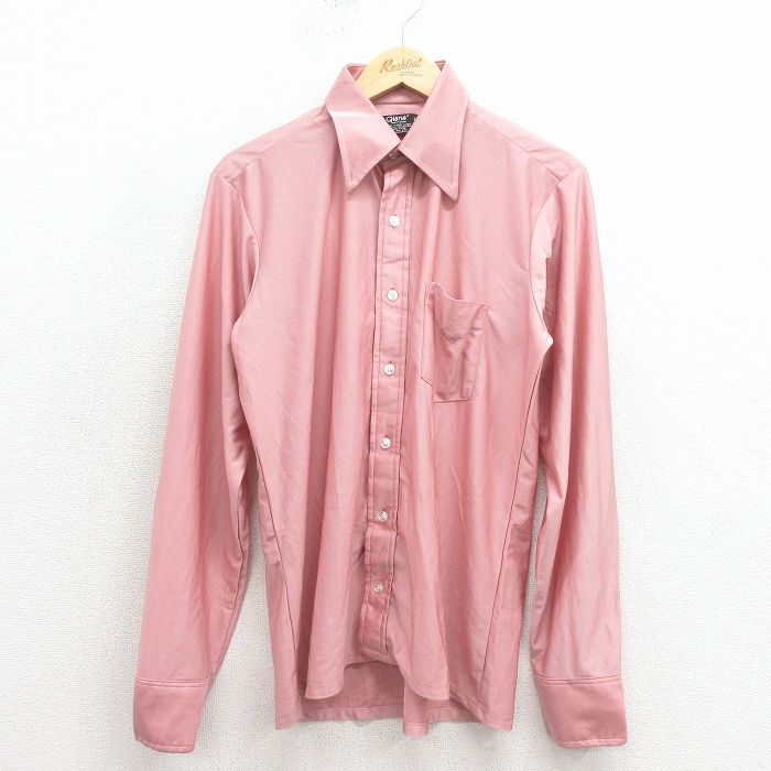 70s 長袖シャツ ピンク M | 古着