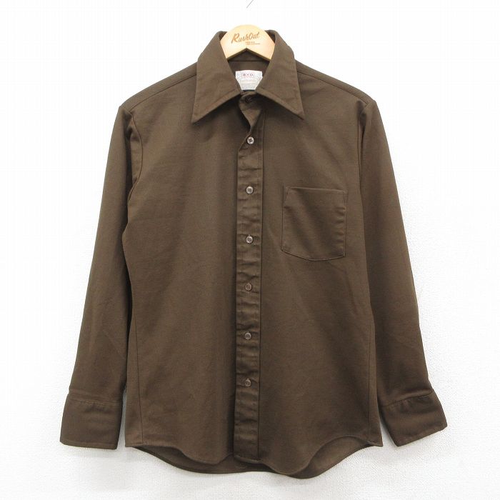 BVD 70s 長袖シャツ ブラウン M | 古着