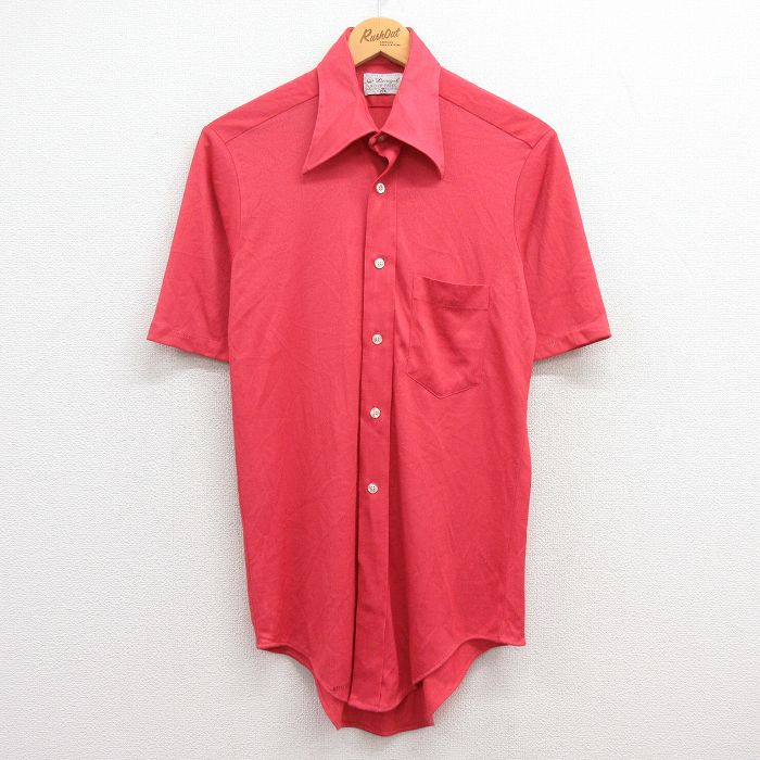 70s 半袖シャツ ピンク M | 古着