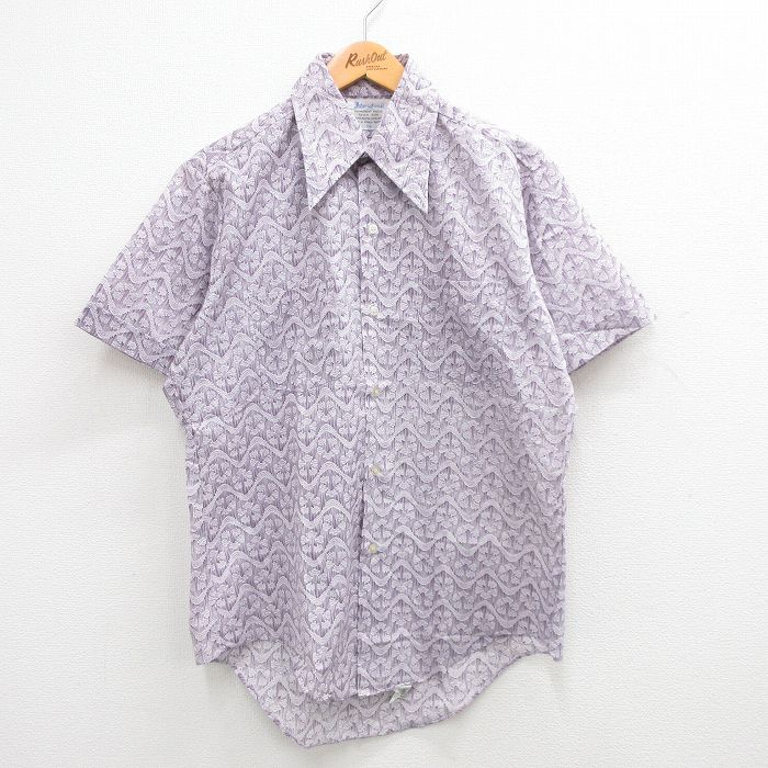 【50%OFF】70s 半袖シャツ パープル L | 古着