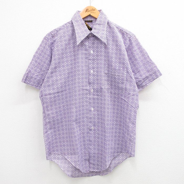 70s 半袖シャツ パープル L | 古着