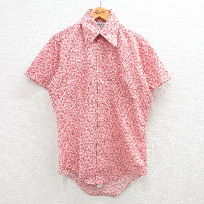 70s 半袖シャツ レッド S | 古着