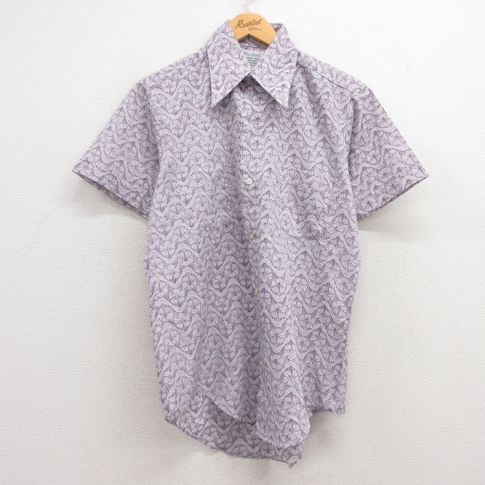 【50%OFF】70s 半袖シャツ パープル M | 古着