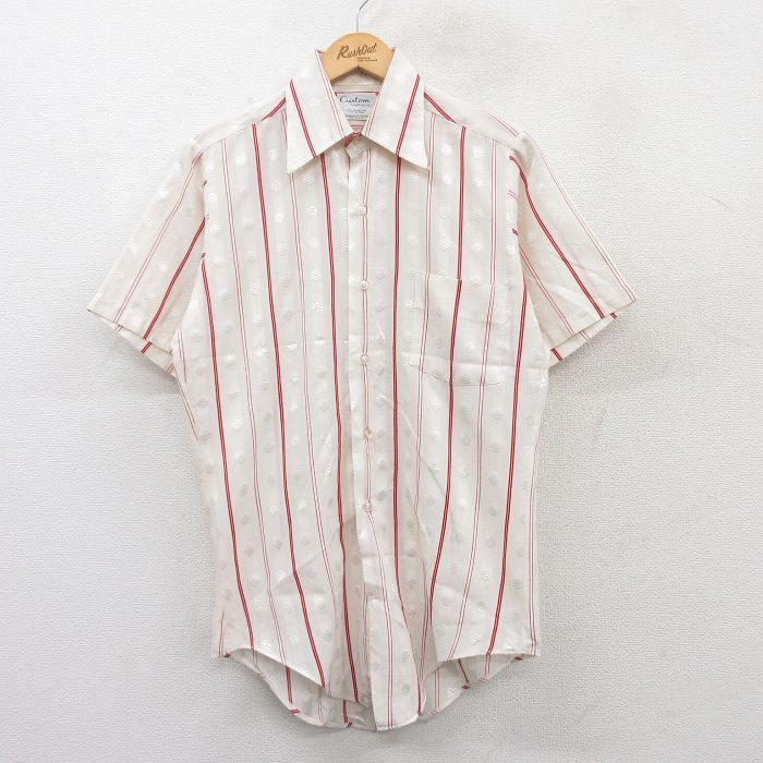 70s 半袖シャツ ストラップ ホワイト M | 古着