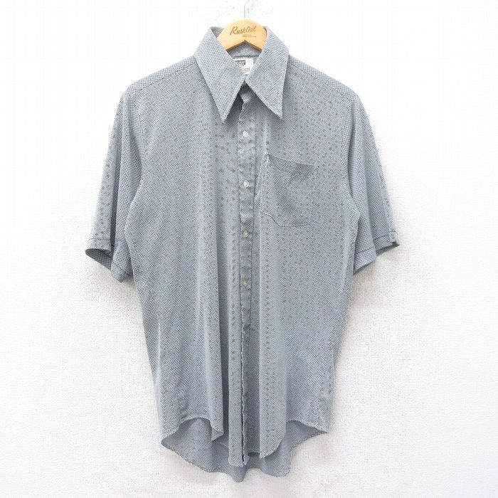 【50%OFF】モンゴメリーワード 70s 半袖シャツ ネイビー L | 古着