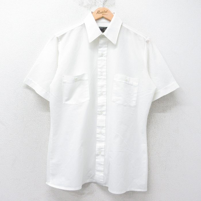 L★古着 JCペニー 半袖 シャツ メンズ 70年代 70s 白 ホワイト 25jul07 中古 トップス