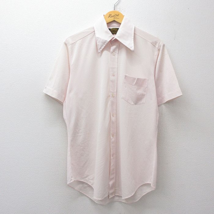 【20％OFF】シアーズ 70s 半袖シャツ ピンク メンズL相当 | 古着