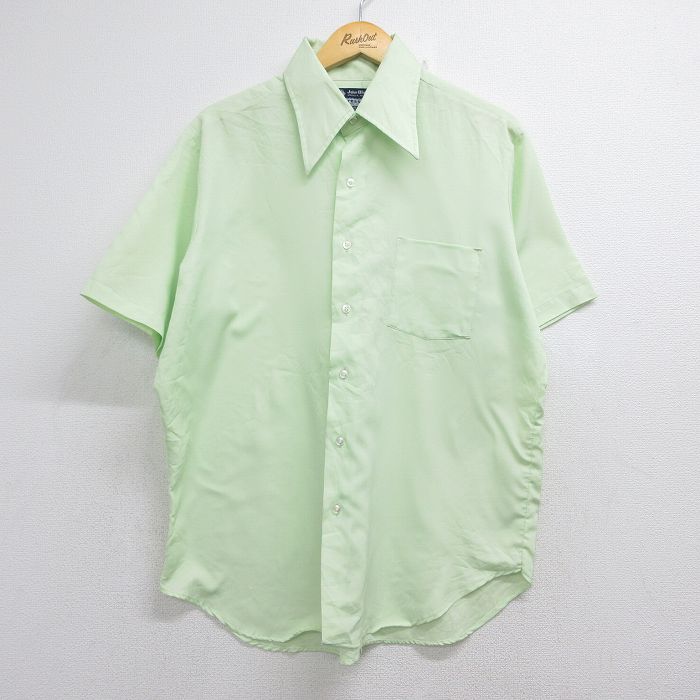 70s 半袖シャツ グリーン メンズXL相当 | 古着