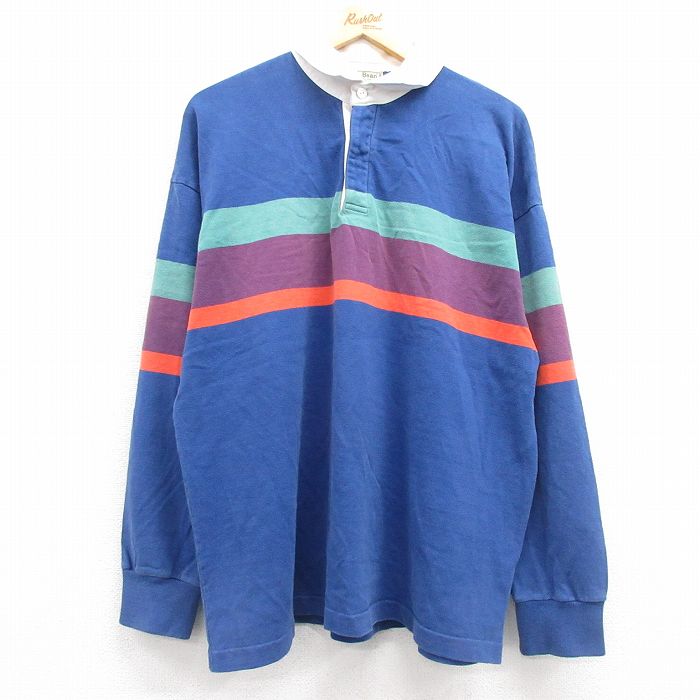 【20%OFF】XL★古着 エルエルビーン LLBEAN 長袖 ブランド ラガー シャツ メンズ 80年代 80s USA製 紺他 ネイビー 25feb25 中古 トップス