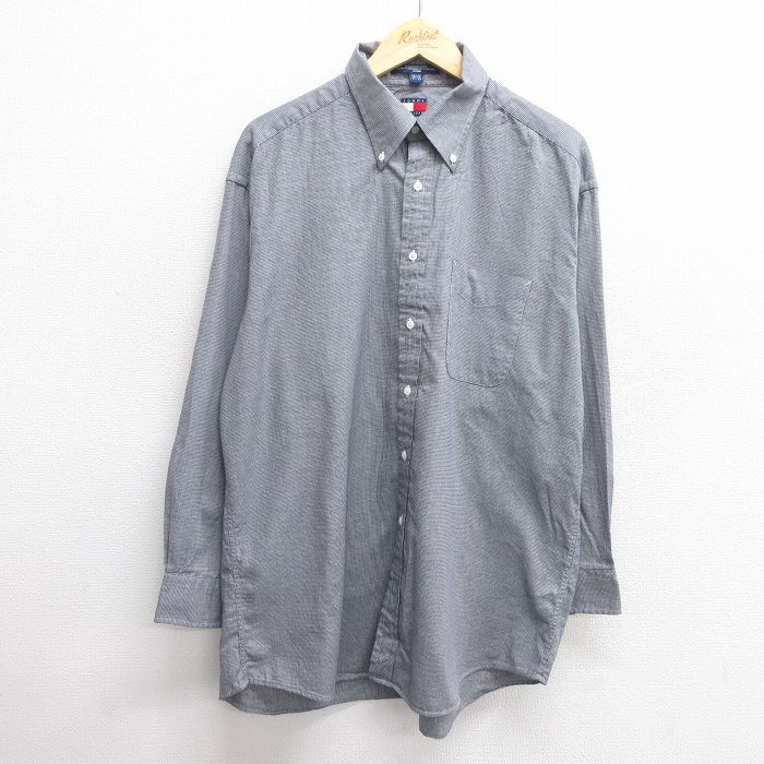 トミーヒルフィガー 長袖シャツ ネイビーチェック XL | 古着