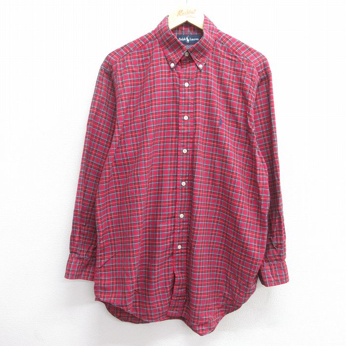 ラルフローレン 90s 長袖シャツ YARMOUTH レッドチェック L | 古着