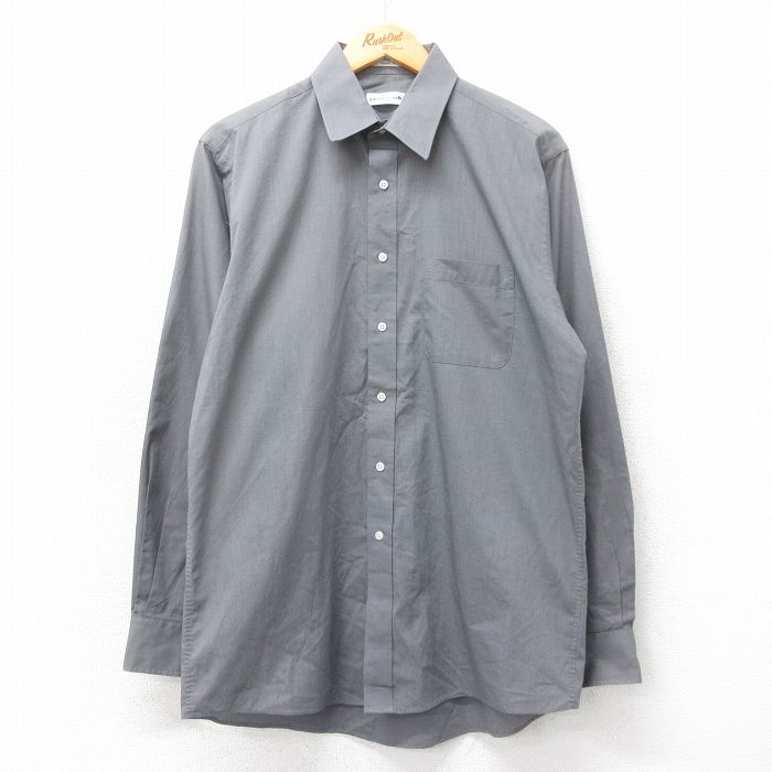 L★古着 ピエールカルダン pierre cardin 長袖 ブランド シャツ メンズ 90年代 90s グレー 25apr02 中古 トップス