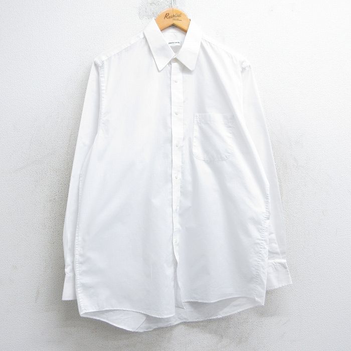 L★古着 ピエールカルダン pierre cardin 長袖 ブランド シャツ メンズ 90年代 90s 白 ホワイト 25apr18 中古 トップス