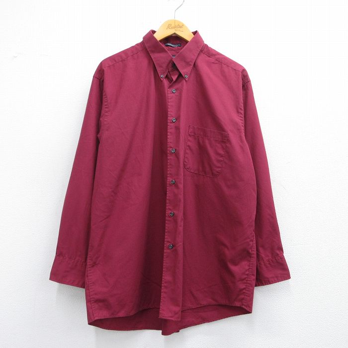 IZOD 長袖シャツ バーガンディ XL | 古着