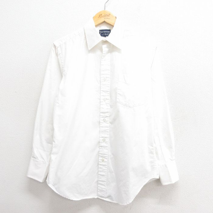 M★古着 ジバンシー GIVENCHY 長袖 ブランド シャツ メンズ 80年代 80s 白 ホワイト 25may26 中古 トップス