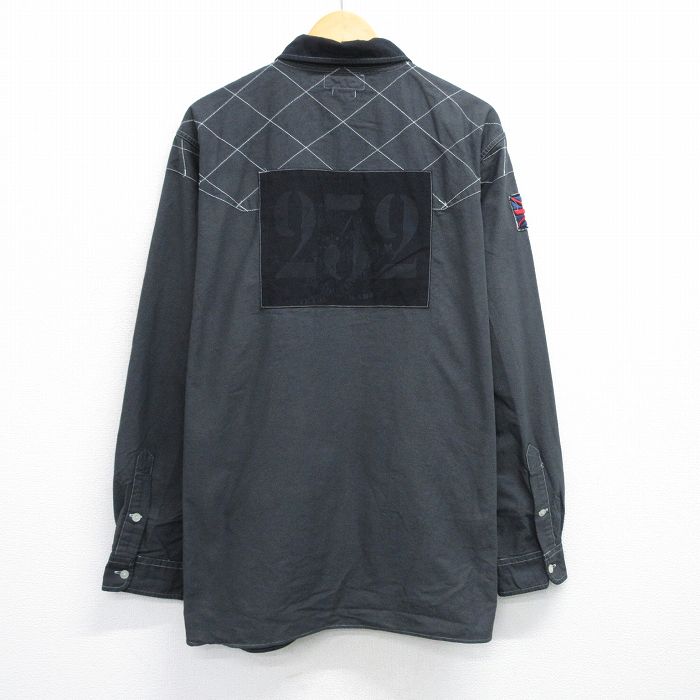 XL★古着 ラルフローレン Ralph Lauren 長袖 ブランド シャツ メンズ 90年代 90s 3 252 オックスフォード コットン グレー他 25jun21 中古 トップス