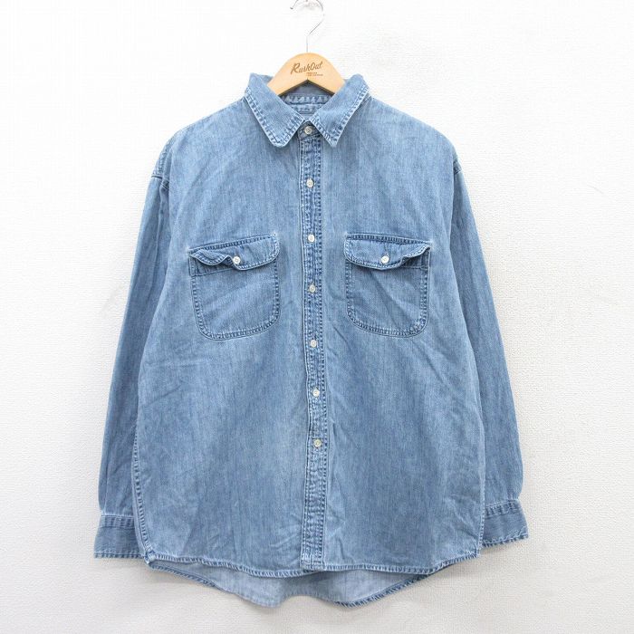ギャップ 00s 長袖シャツ ネイビー XL | 古着