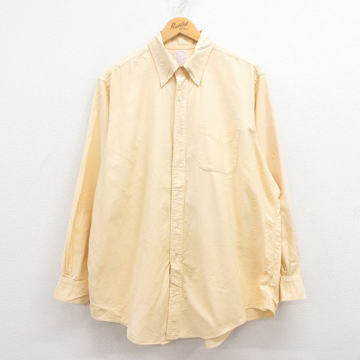 ブルックスブラザーズ 90s 長袖シャツ イエロー XL | 古着