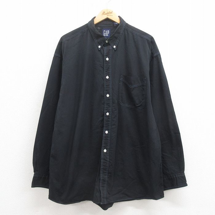 ギャップ 90s 長袖シャツ ブラック XL | 古着