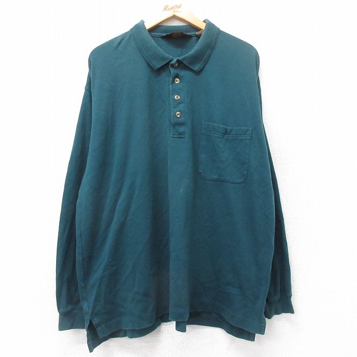 エディーバウアー 90s 長袖ポロシャツ グリーン XL | 古着