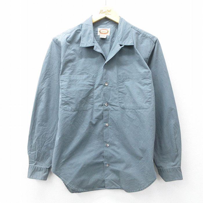 L★古着 バナナリパブリック BANANA REPUBLIC 長袖 ブランド シャツ メンズ 80年代 80s コットン グレー 【spe】 25sep02 中古 トップス