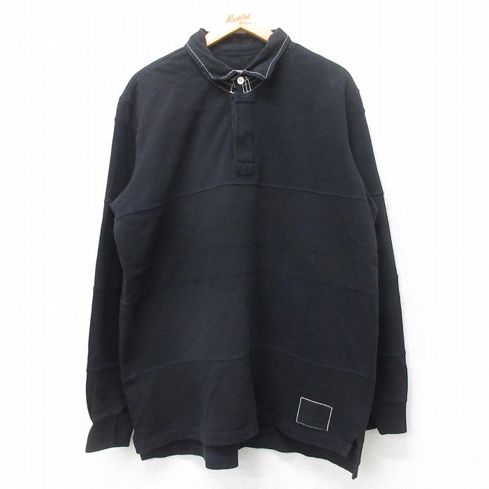XL★古着 エディーバウアー 長袖 ブランド ラガー シャツ メンズ 大きいサイズ コットン 黒 ブラック 25sep11 中古 トップス