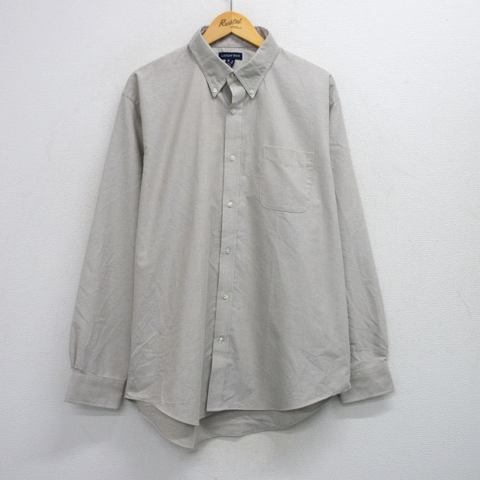 ランズエンド 長袖シャツ グレー XL | 古着