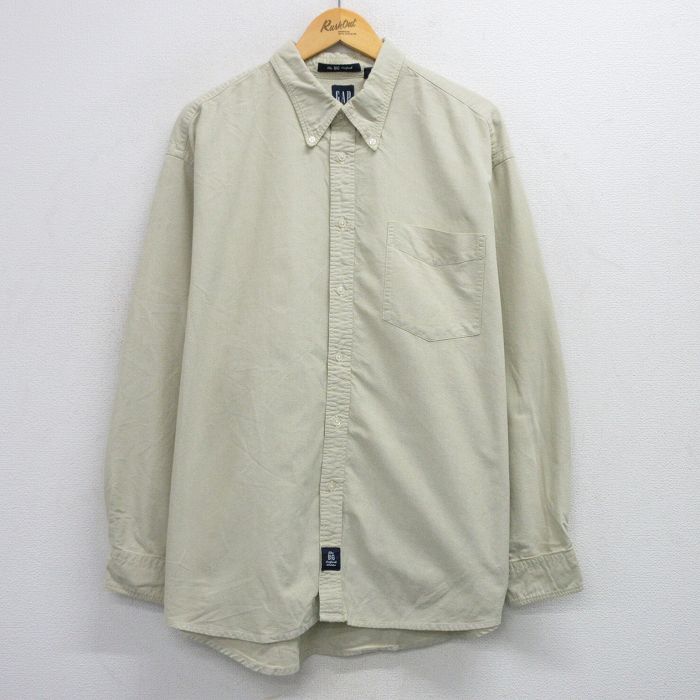 ギャップ 00s 長袖シャツ ビッグオックスフォード ベージュ XL | 古着