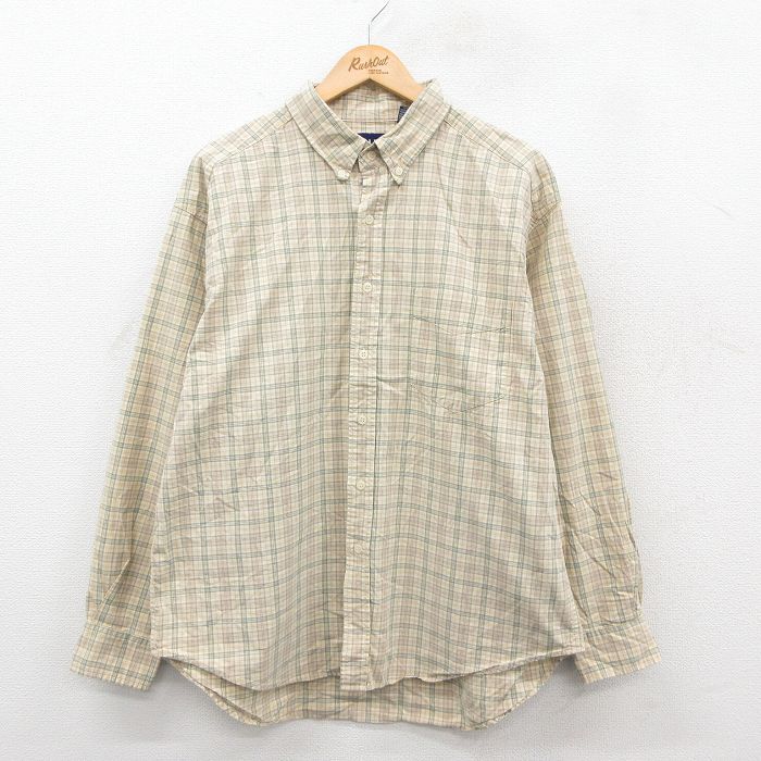 ギャップ 90s 長袖シャツ チェック イエロー XL | 古着