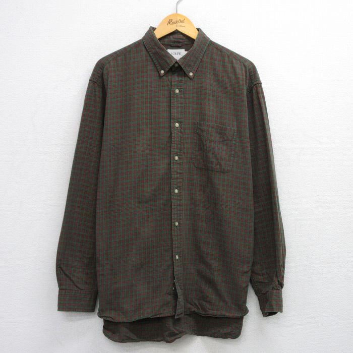 【50%OFF】ジェイクルー 長袖シャツ チェック グリーン XL | 古着