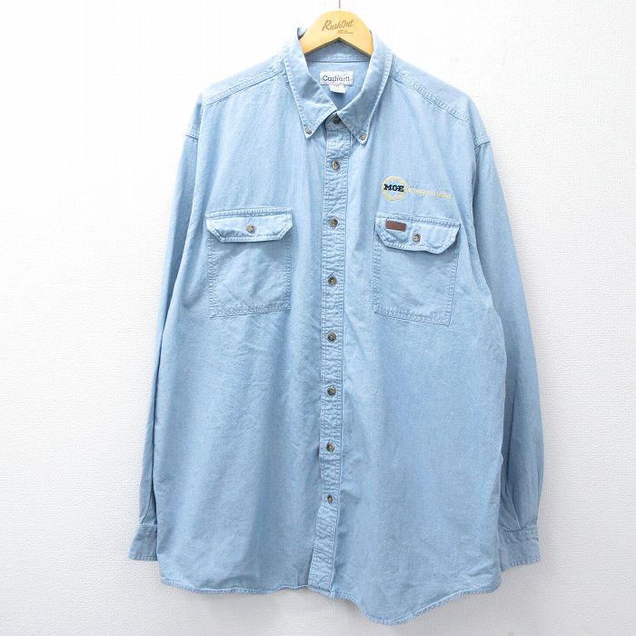 【50%OFF】カーハート 長袖シャツ ネイビー XL | 古着
