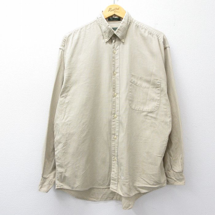【50%OFF】ドッカーズ 00s 長袖シャツ チェック イエロー XL | 古着