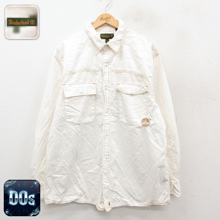 【50%OFF】ティンバーランド 00s 長袖シャツ ホワイト XL | 古着