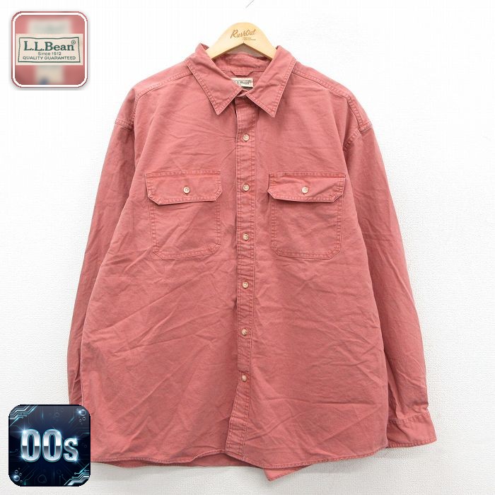 【50%OFF】エルエルビーン 00s 長袖シャツ ブラウン XL | 古着