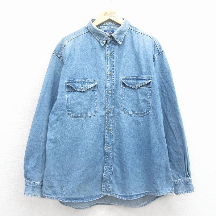 ギャップ 90s 長袖シャツ ネイビー XL | 古着