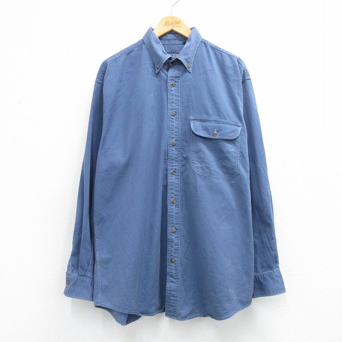 【20%OFF】ランズエンド 90s 長袖シャツ ネイビー XL | 古着