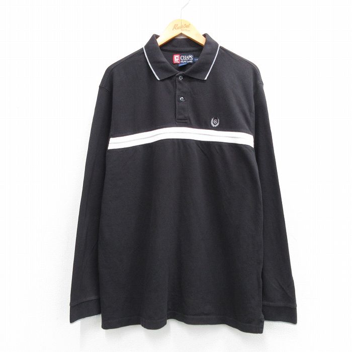 ラルフローレン 90s 長袖ポロシャツ ワンポイントロゴ ブラック L | 古着