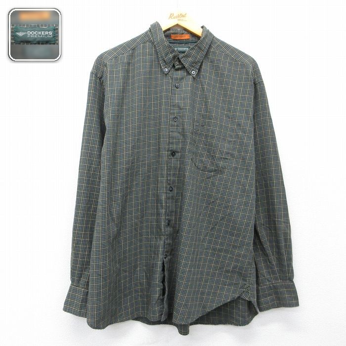 【50%OFF】ドッカーズ 長袖シャツ グリーンチェック XL | 古着