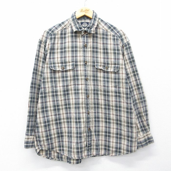 【20%OFF】ドッカーズ 90s 長袖シャツ ベージュチェック XL | 古着