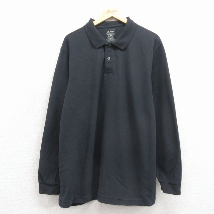 エルエルビーン 長袖ポロシャツ 濃グレー メンズXL相当 | 古着