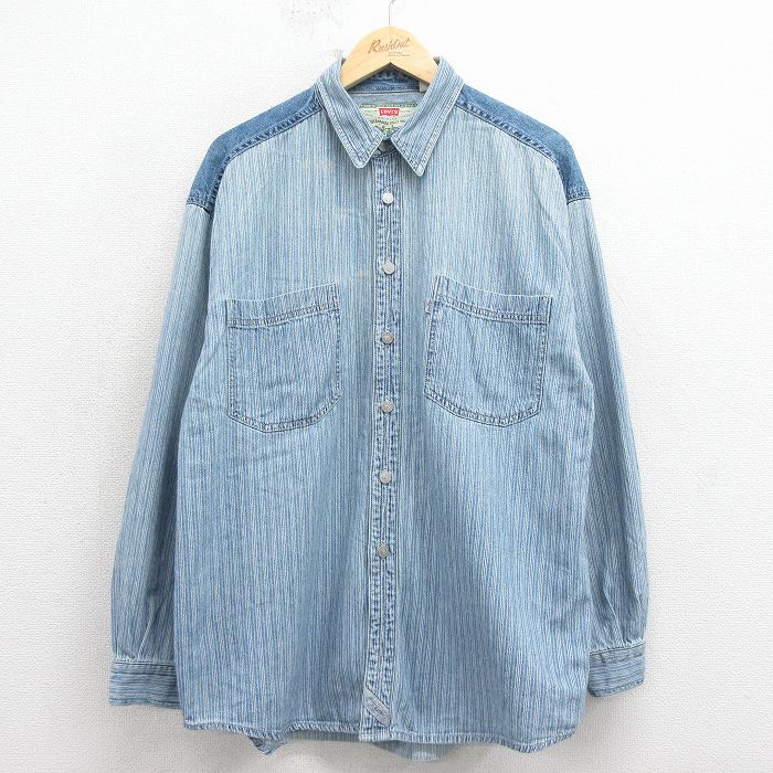 リーバイス 00s 長袖シャツ ネイビー XL | 古着
