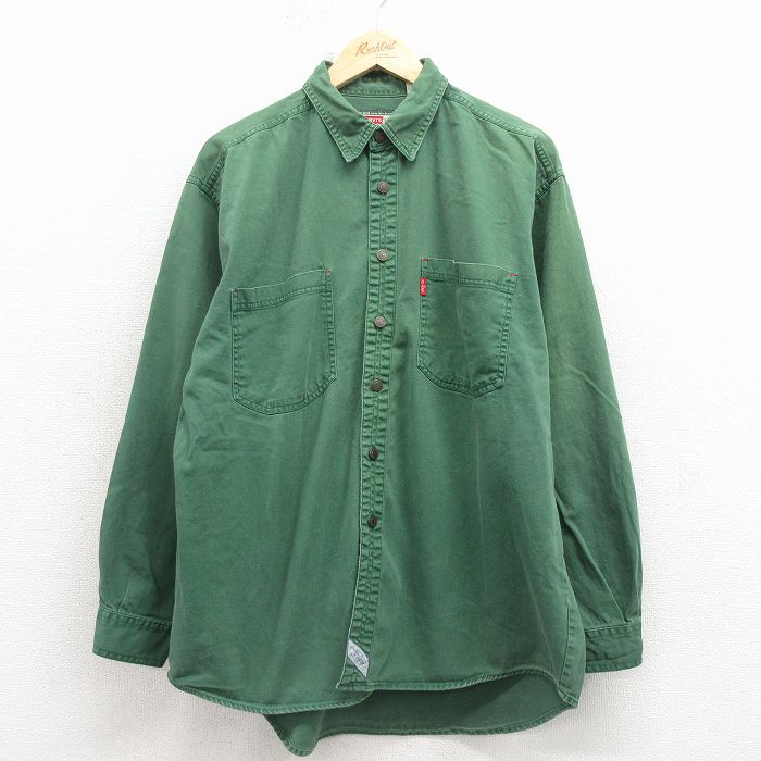 リーバイス 00s 長袖シャツ グリーン XL | 古着