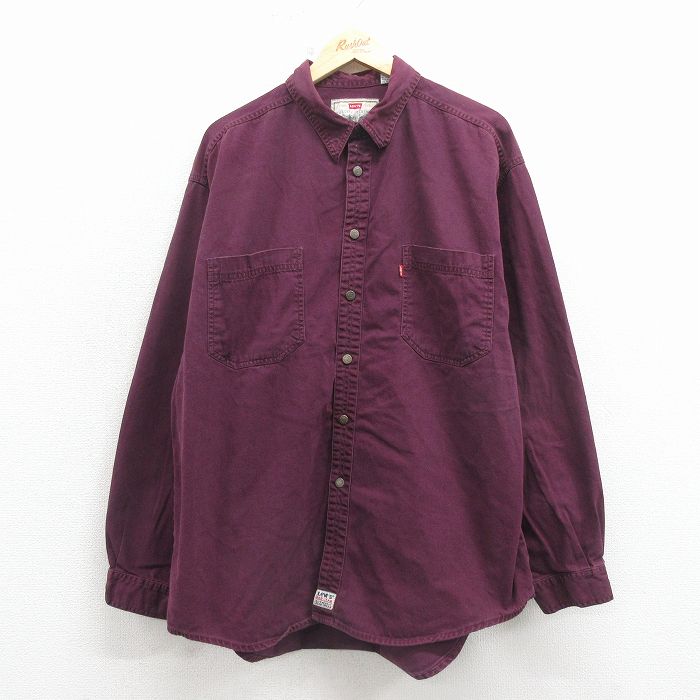 リーバイス 00s 長袖シャツ デニム パープル メンズXL相当 | 古着