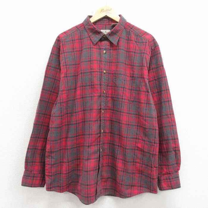 エルエルビーン 00s 長袖シャツ チェック レッド メンズXL相当 | 古着