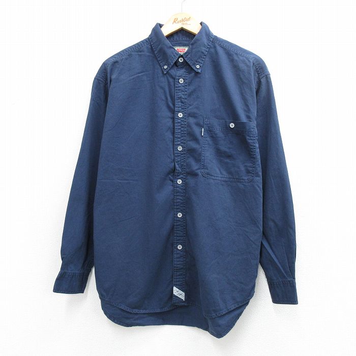 L★古着 リーバイス Levis 長袖 ブランド シャツ メンズ 00年代 00s 濃紺 26apr08