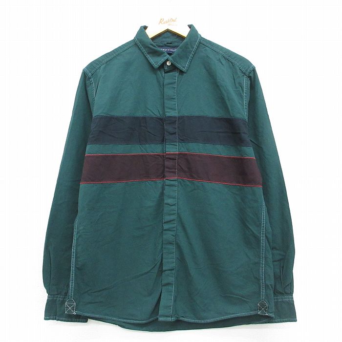 トミーヒルフィガー 長袖シャツ グリーン L | 古着