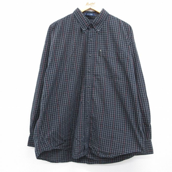 ラルフローレン 90s 長袖シャツ チェック ブラック XL | 古着