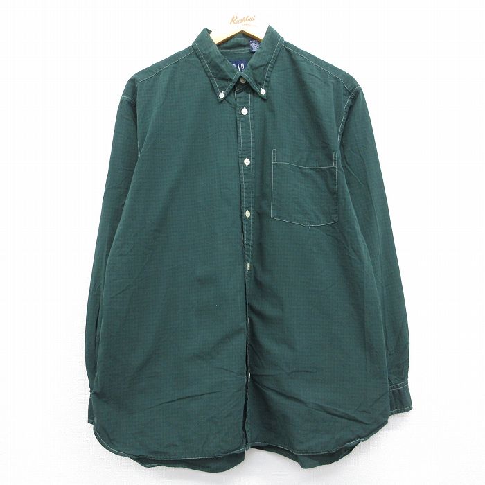 ギャップ 00s 長袖シャツ チェック グリーン XL | 古着