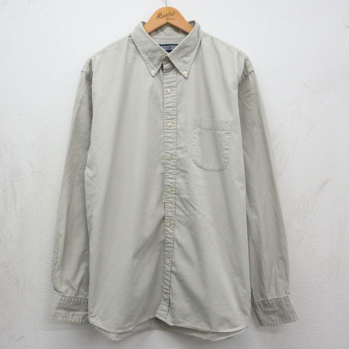 ランズエンド 00s 長袖シャツ ベージュ XL | 古着