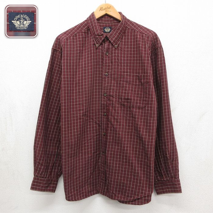 【20%OFF】ドッカーズ 長袖シャツ チェック レッド メンズXL相当 | 古着